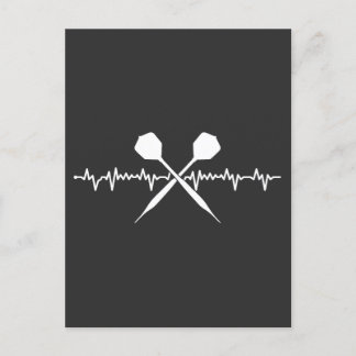 Funny Darts Heartbeat Phantastisch für Dart Enthus Postkarte