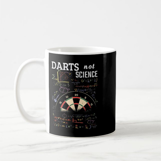 Funny Darts not Science Math Vintag Dartboard Kaffeetasse (Links)