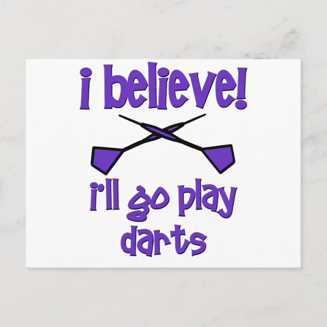 Funny Darts Postkarte (Vorderseite)