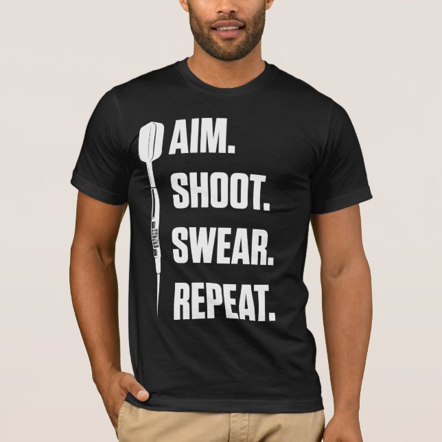 Funny Darts Problem Dartboard Fun Hobby Dart Playa T-Shirt (Vorderseite)