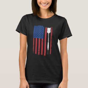 Funny Darts Shirt Vintag USA American Flag for Da