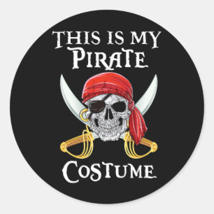 Funny, das ist mein Piratenkostüm Halloween-Kostüm Runder Aufkleber