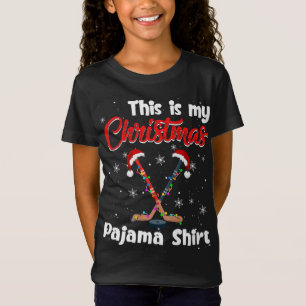 Funny das ist mein Weihnachtshockey Pajama Xmas Li T-Shirt