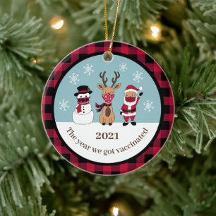 Funny das Jahr, das wir Got Buffalo Kariert Keramik Ornament