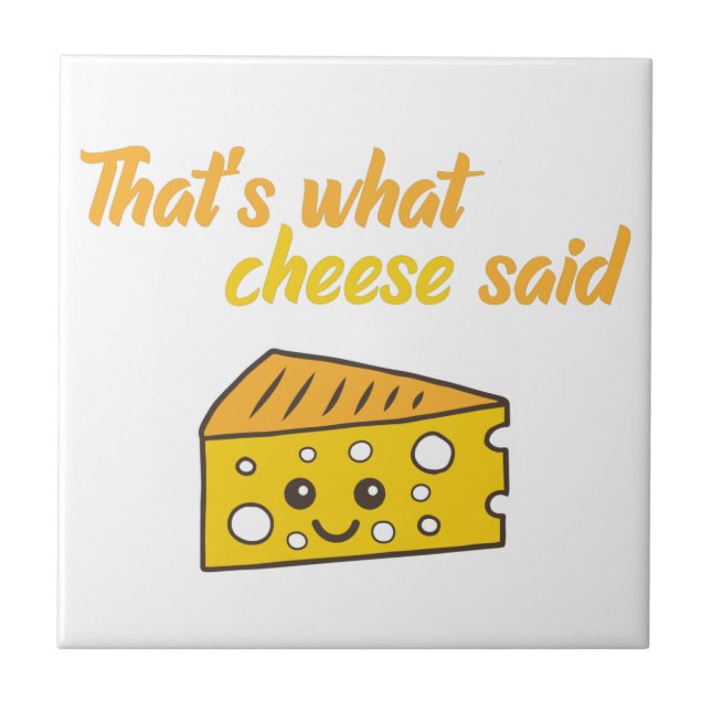 Funny, das sagte der Käse Fliese (Vorderseite)
