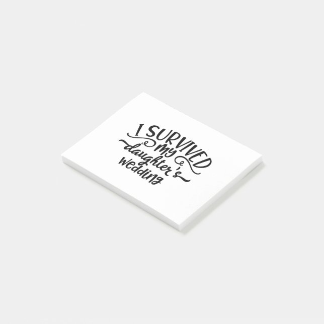 Funny Daughter Hochzeitsdesign Post-it Klebezettel (angewinkelt)