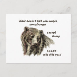 Funny De Motivierend Quotierbären bringen dich um Postkarte