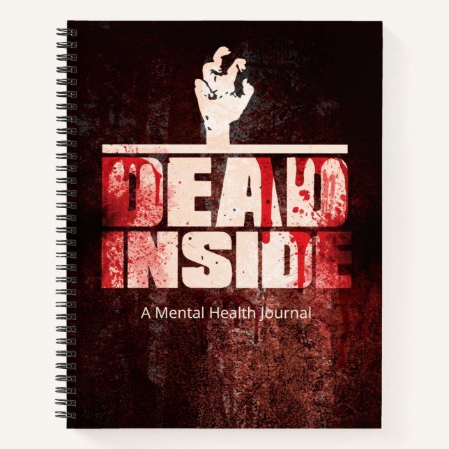 Funny Dead Inside Zombie Journal Notizbuch (Vorderseite)