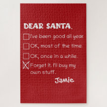 Funny Dear Santa I war Good Holiday Checklist