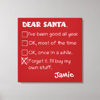 Funny Dear Santa I war Good Holiday Checklist