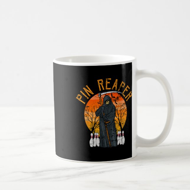 Funny Death Bowling Grim Reaper Bowler Gifts Men O Kaffeetasse (Rechts)