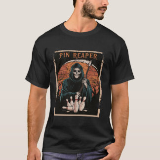 Funny Death Bowling Grim Sensenmann Bowler gibt Mä T-Shirt