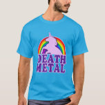 Funny Death Metal Unicorn Rainbow (Vintager Look) T-Shirt<br><div class="desc">Funny Death Metal Unicorn Regenbogen Vintag beängstigend aussehen</div>