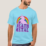 Funny Death Metal Unicorn Rainbow (Vintager Look) T-Shirt<br><div class="desc">Funny Death Metal Unicorn Regenbogen Vintag beängstigend aussehen</div>