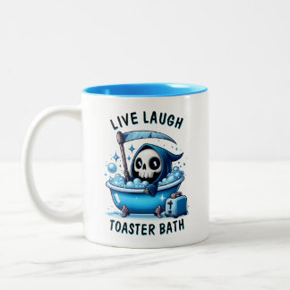 Funny Death Tasse, Kawaii Grim Sensenmann Kaffee C Zweifarbige Tasse