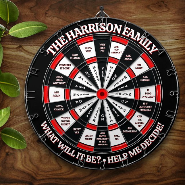 Funny Decision Maker Personalisiert Dartscheibe (Von Creator hochgeladen)