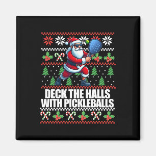 Funny Deck Die Hallen hässlich Weihnachts Sweater Magnet