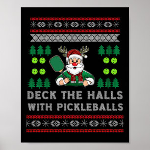 Funny Deck Die Hallen hässlich Weihnachts Sweater  Poster