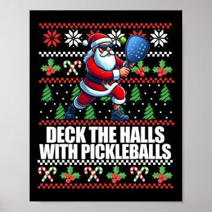 Funny Deck Die Hallen hässlich Weihnachts Sweater Poster