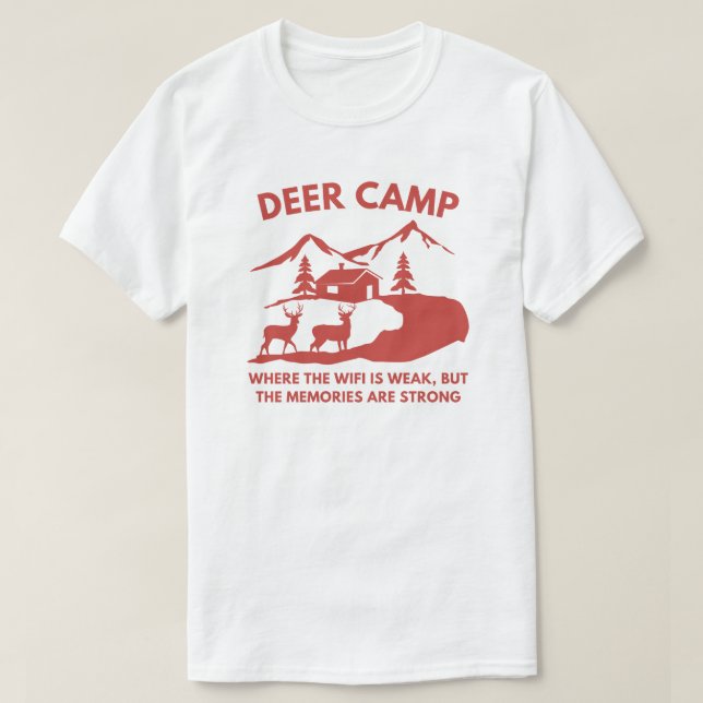 Funny Deer Camp | Hirschjagd T-Shirt (Design vorne)