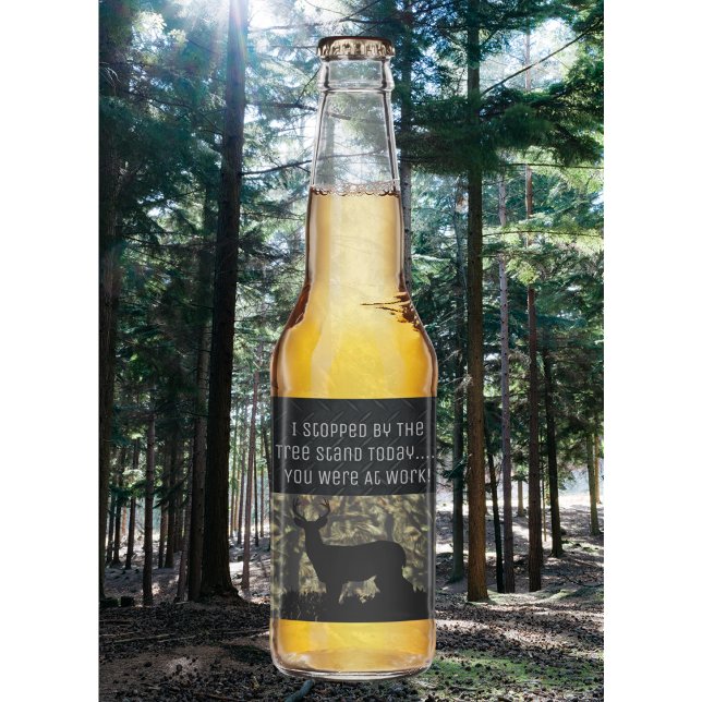 Funny Deer Chasse Camp Étiquettes de bière (Créateur téléchargé)