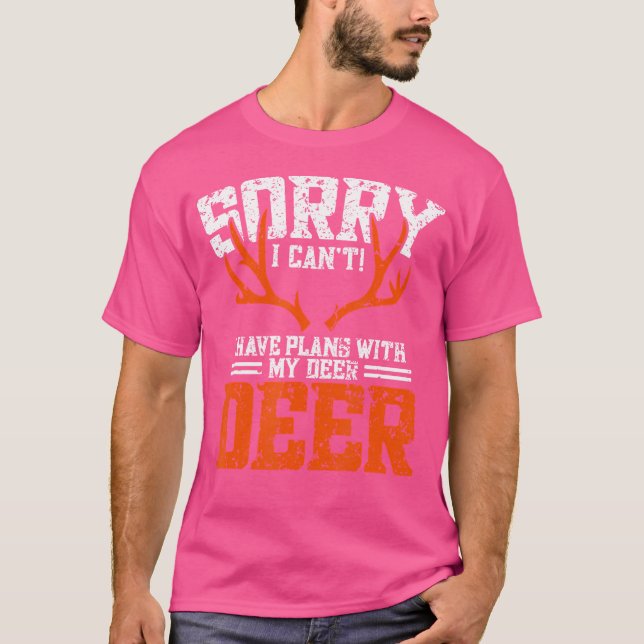 Funny Deer Jagd Hirsche Jagd T-Shirt (Vorderseite)