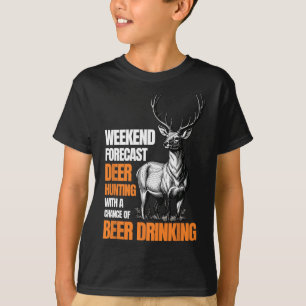 Funny Deer Jagd Jäger trinken Bier für T-Shirt