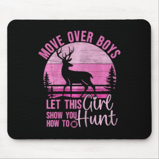 Funny Deer Jagd Ließ dieses Mädchen zeigen Ihnen, Mousepad