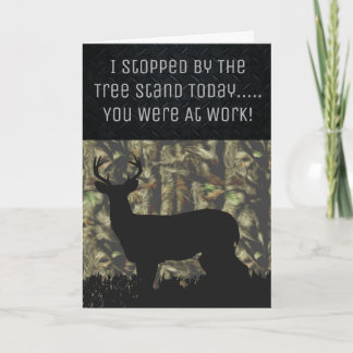 Funny Deer Junting Birthday Card Karte