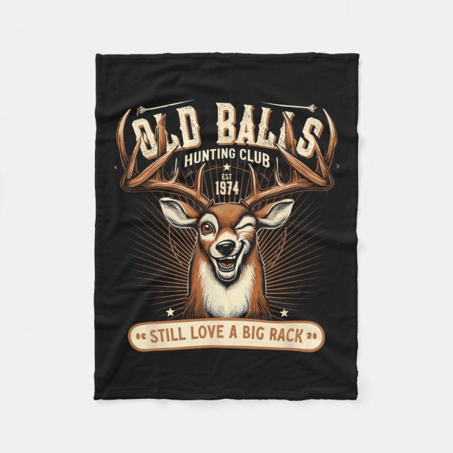 Funny Deer Junting Birthday Pun for Men's 50th Bir Fleecedecke (Vorderseite)
