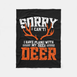 Funny Deer Junting Outfit - Hirschjagd Fleecedecke