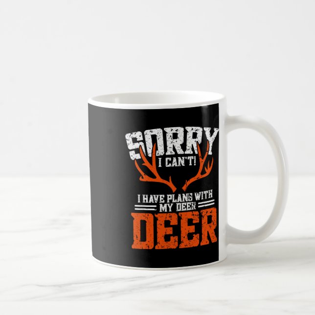Funny Deer Junting Outfit - Hirschjagd Kaffeetasse (Rechts)