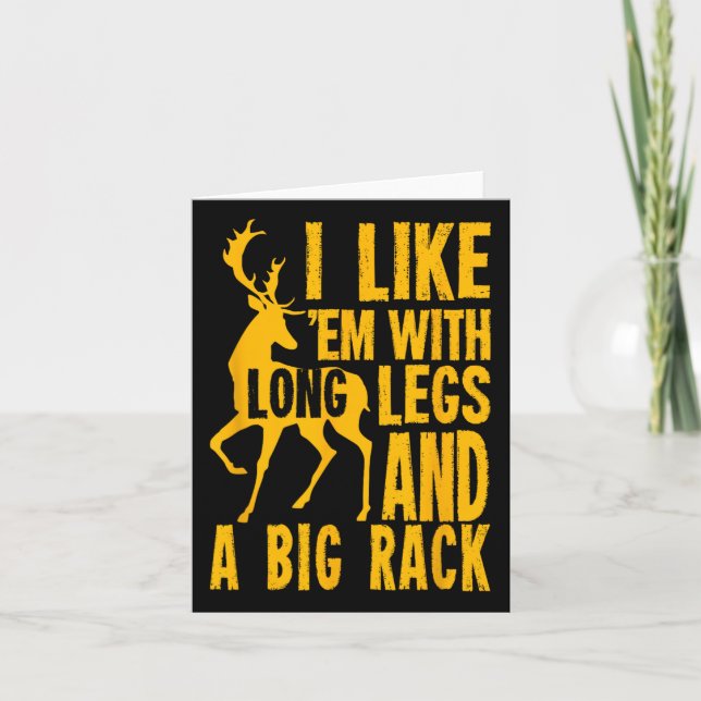 Funny Deer Junting Quote für Jäger Karte (Vorderseite)