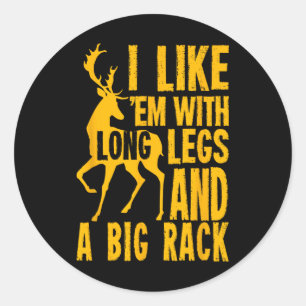 Funny Deer Junting Quote für Jäger Runder Aufkleber