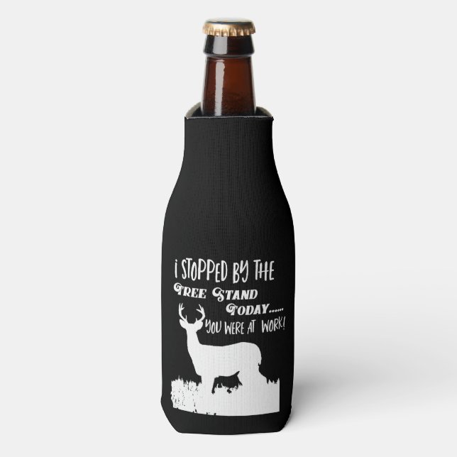 Funny Deer Junting Quote Hobby Sport Flaschenkühler (Flaschenvorderseite)