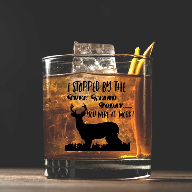 Funny Deer Junting Tree Stand Sport im Freien Whiskyglas (Funny deer hunting Whiskey Glass for the outdoorsman in your life. The perfect gift.)