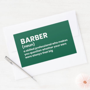 Funny Definition für Barber-Aufkleber Rechteckiger Aufkleber