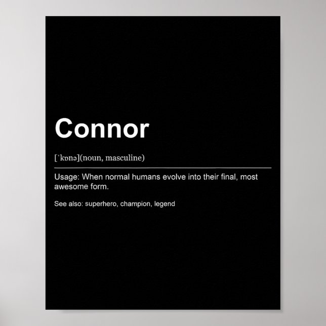 Funny Definition Quote For The Name Connor _  Poster (Vorne)