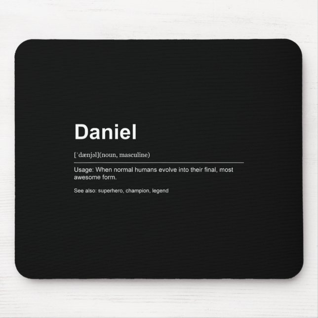 Funny Definition Quote For The Name Daniel _  Mousepad (Vorne)