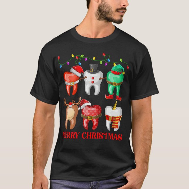 Funny Dental Christmas Tees Niedlichen Xmas Zahnar (Vorderseite)