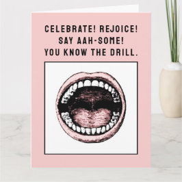 Funny Dental School Graduation Karte