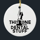 Funny Dental Vintag - Zahnarzthygienist dieser hie Keramik Ornament<br><div class="desc">Das lustige Design der Zahnheilkunde, das sagt: "Dieses Dentalstück macht Zahnfleisch". für Zahnärzte, Hygienekräfte und jede Art von Zahnperson.</div>