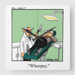 Funny Dentin Spaß Wall Clock Quadratische Wanduhr