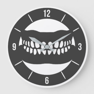 Funny Dentist Clock Große Wanduhr