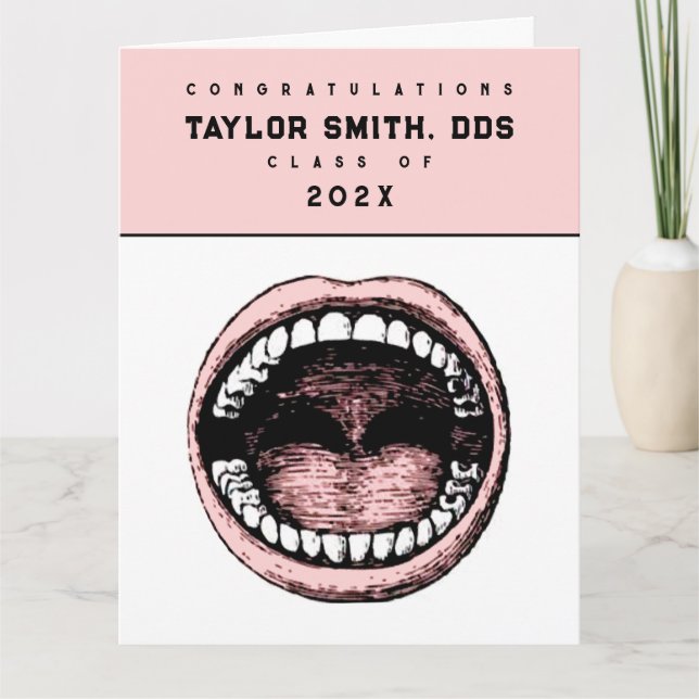 Funny Dentist Dental School Abschluss Karte (Vorderseite)