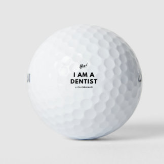 Funny Dentist Karriere Zitat Schwarz-Weiß Niedlich Golfball