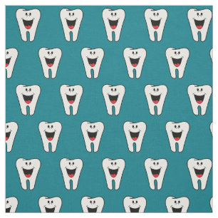 Funny Dentist Niedlich Tooth Pattern Stoff