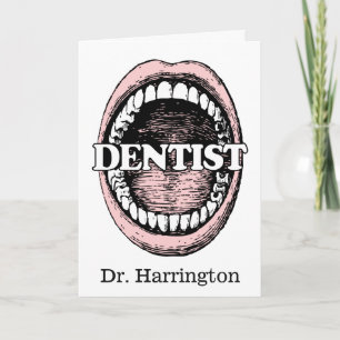 Funny Dentist nom personnalisé carte de voeux