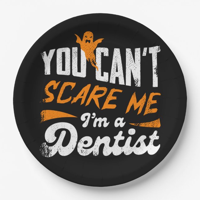 Funny Dentist 🦷 Nothing Scare Me | Zahnstocher Pappteller (Vorderseite)