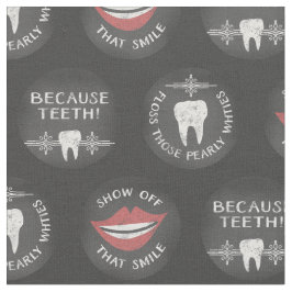 Funny Dentist Pattern - Niedlicher Zahnarzthygieni Stoff